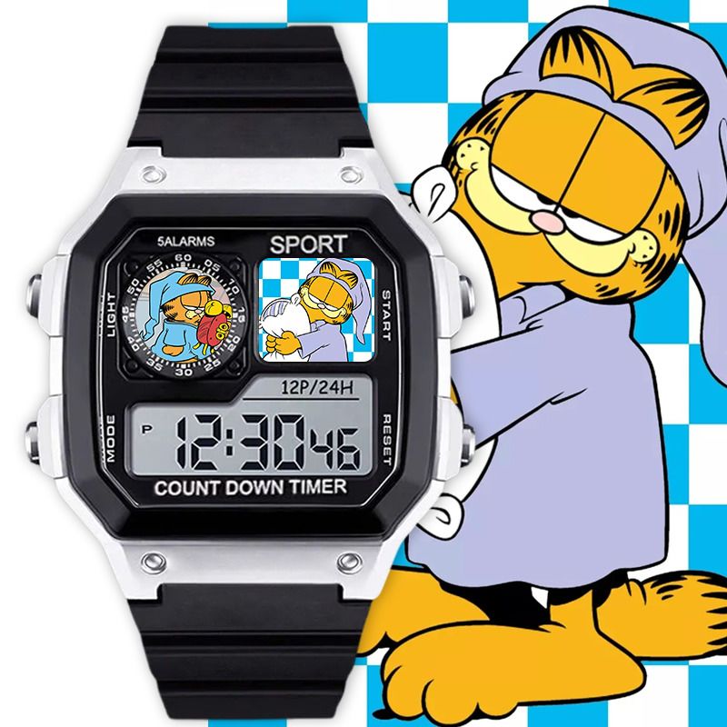 Anime Girl Merchandise - Garfield cartoon schattig studenten elektronisch horloge