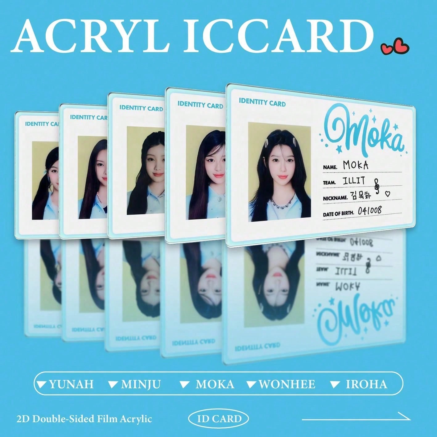 Anime Merch Store - Ill-It Card, Id-kaart, Glitterday Merch-kaart, Kpop-fanmerchandise,